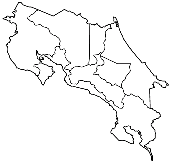 Maantiede ja Kartat Costa Rica