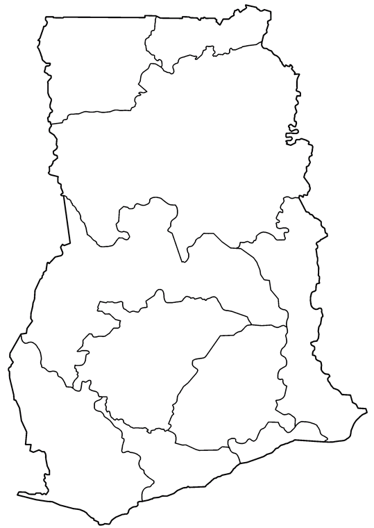 Maantiede ja Kartat Ghana